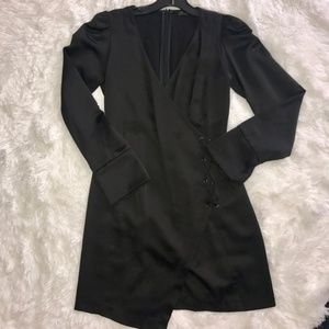 Zara Black Satin Dress